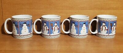 Sakura SNOWMAN Mug set of 4, Debbie Mumm, Christmas, Excellent Sakura SNOWMAN - фотография #5