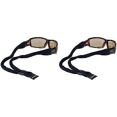 Croakies XL Cotton Suiter Eyewear Retainer Black Adjustable Strap (2-Pack) Croakies SUITCXL3HT