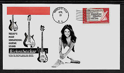 1964 Rickenbacker Guitar & Sexy Girl Ad Featured on Collector's Envelope *A478 Unbranded Does Not Apply