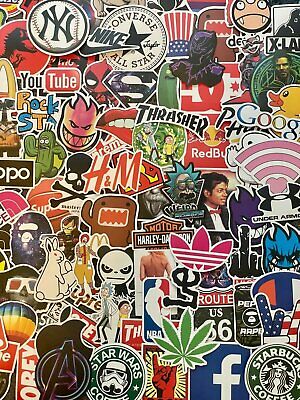 200 Skateboard Stickers Vinyl Laptop Luggage Decal Dope Sticker Lot Longboard Mix Sticker Lot Does Not Apply - фотография #3