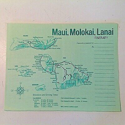 Vintage 1972 Hawaii Trip Lot of 9 Kona Surf Resort Travel Islands Itinerary Map  Без бренда - фотография #6