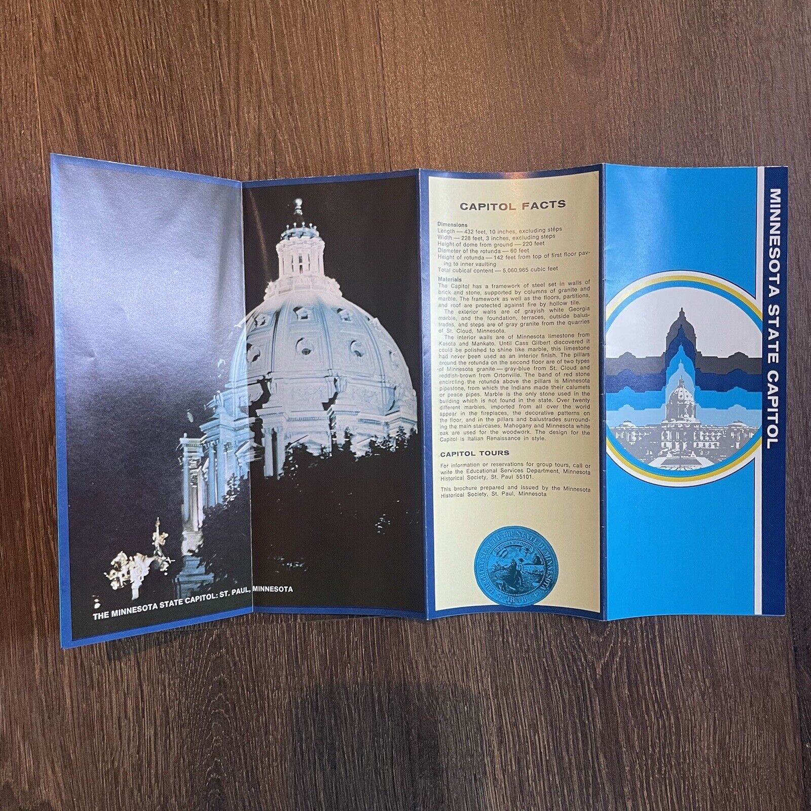 Minnesota State Capitol Brochure pamphlet Travel Tourist Souvenir VTG Без бренда - фотография #5