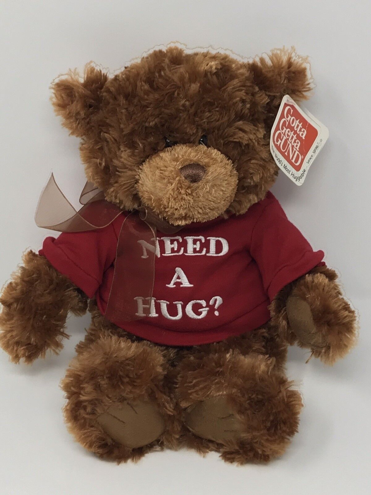 GUND Corin Plush Toy Bear - 13 Inch - NEED A HUG? - NEW WITH TAGS Gund