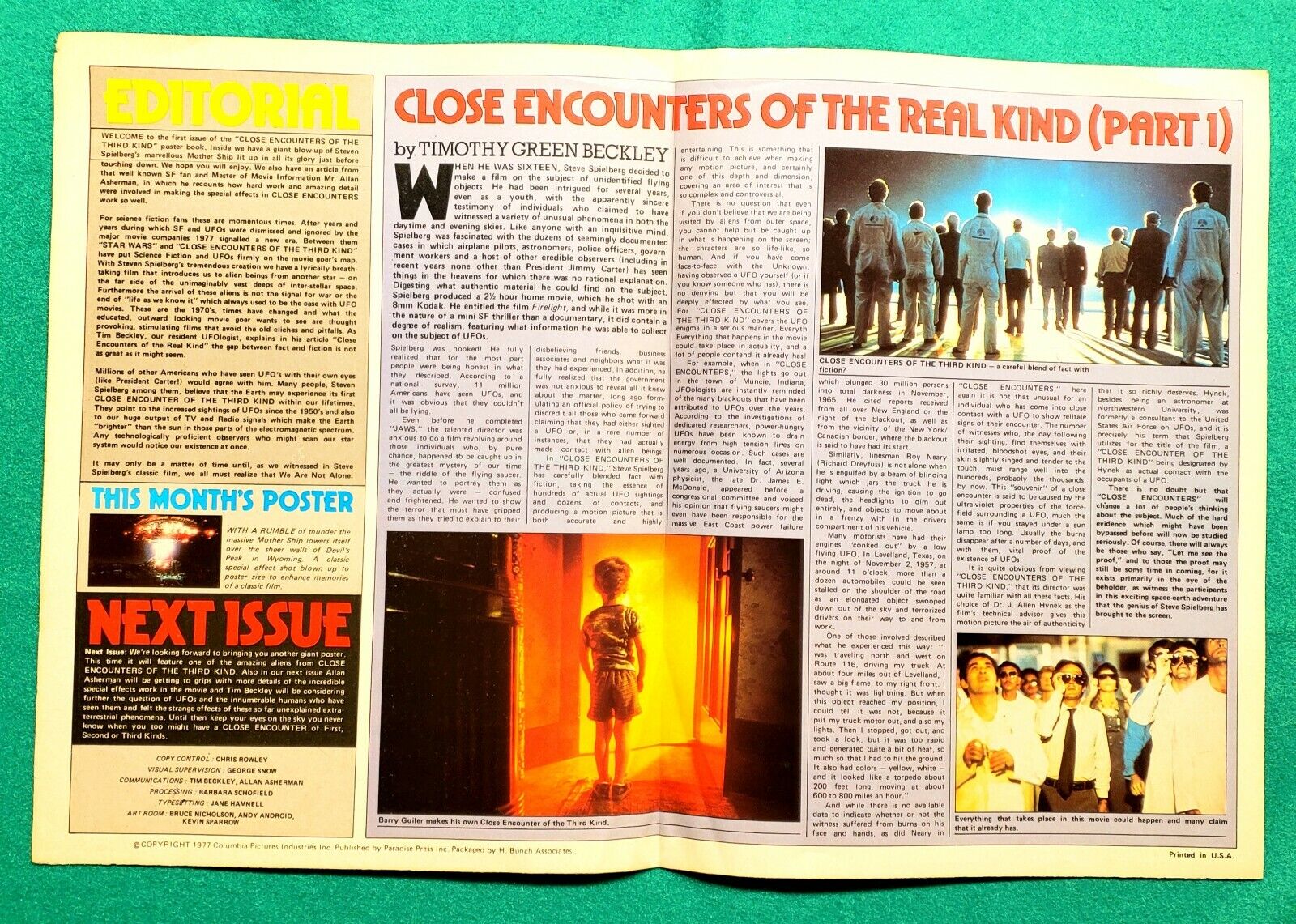 Vintage Lot of 2 Close Encounters of the Third Kind Official Poster & Magazine Без бренда - фотография #2