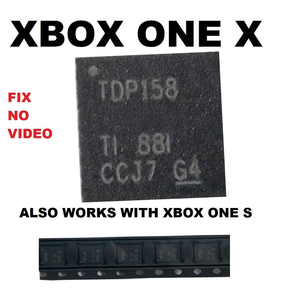HDMI Retimer IC Integrated Chip TDP158 FIX NO VIDEO Microsoft Xbox One X  / S Texas Instruments TDP158 TDP158RSBR, 75DP159