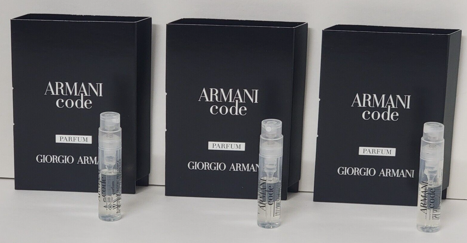 NEW ARMANI CODE PARFUM 0.04 oz SPRAY FOR MEN by GIORGIO ARMANI (3 Sample Vials) Giorgio Armani 207047 - фотография #2