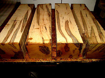 FOUR (4) KILN DRIED AMBROSIA MAPLE TURNING LUMBER LATHE WOOD 3" X 3" X 12" Green Valley Wood Products