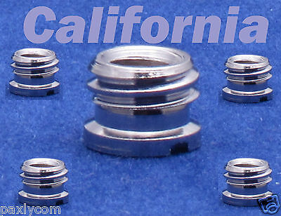 Lot of 5 x 1/4" to 3/8" Tripod & Monopod Threaded Convert Screw Adapter Bushing  Paxly Does Not Apply
