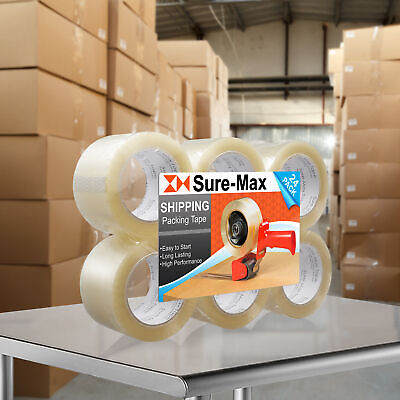 24 Rolls 3" Extra-Wide Clear Shipping Packing Moving Tape 110 yds/330' ea - 2mil Sure-Max Does Not Apply - фотография #6