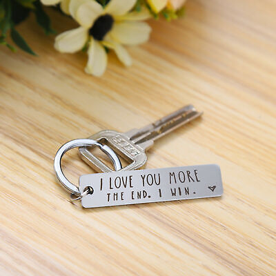 Stainless Steel I Love You More The End I Win Keychain Gift for Couples Lover Unbranded Does Not Apply - фотография #6