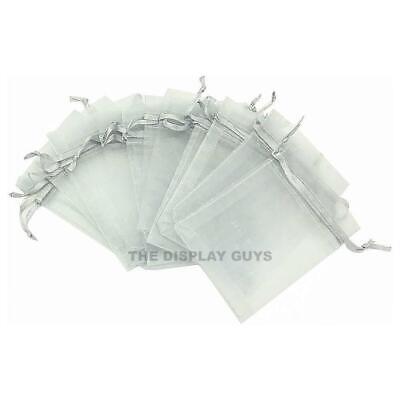 100 pcs Sheer Organza Drawstring Gift Bags, Jewelry, Wedding, Party Favor Pouch TheDisplayGuys For Your Modern Living