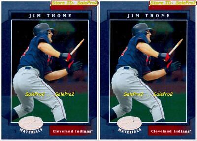 2x LEAF CERTIFIED 2001 JIM THOME MLB CLEVELAND INDIANS SUPERSTAR #83 MINT LOT Без бренда