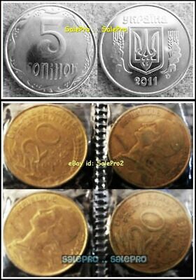 3x UKRAINE 2011 SHIELD 5 KOPIYOK UNC FRANCE 1963 20 CENTIMES REPUBLIQUE COIN LOT Без бренда