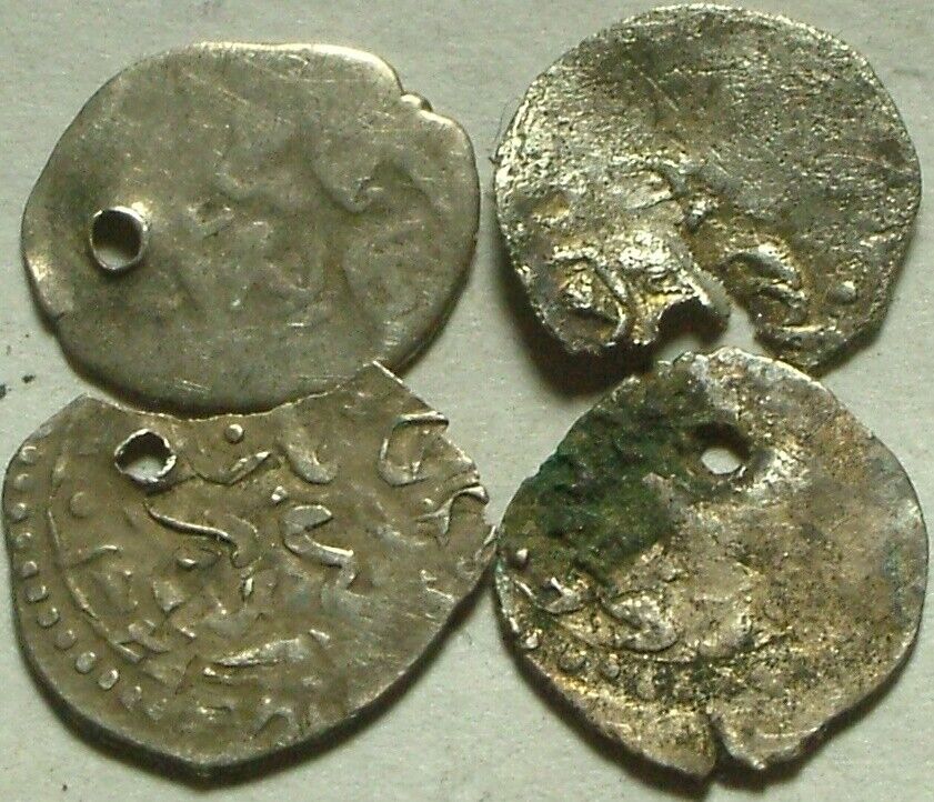 Lot of 4 original Islamic silver akce coins Ottoman Empire Sultan you identify Без бренда - фотография #2