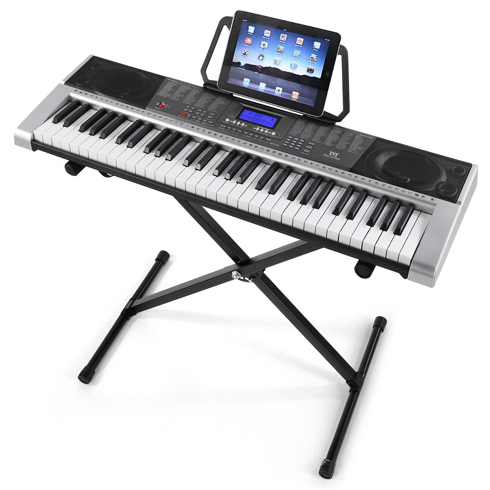New Portable 61 Key Electronic Keyboards Piano LCD Screen w/Headphone,Microphone Mustar S6010300 - фотография #12