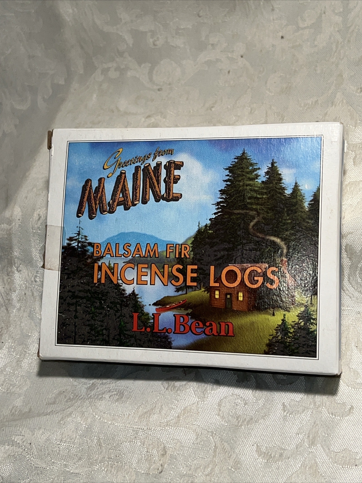 Vintage L.L. Bean All Natural Balsam Fir Incense logs of Maine (Christmas Tree) L.L. Bean
