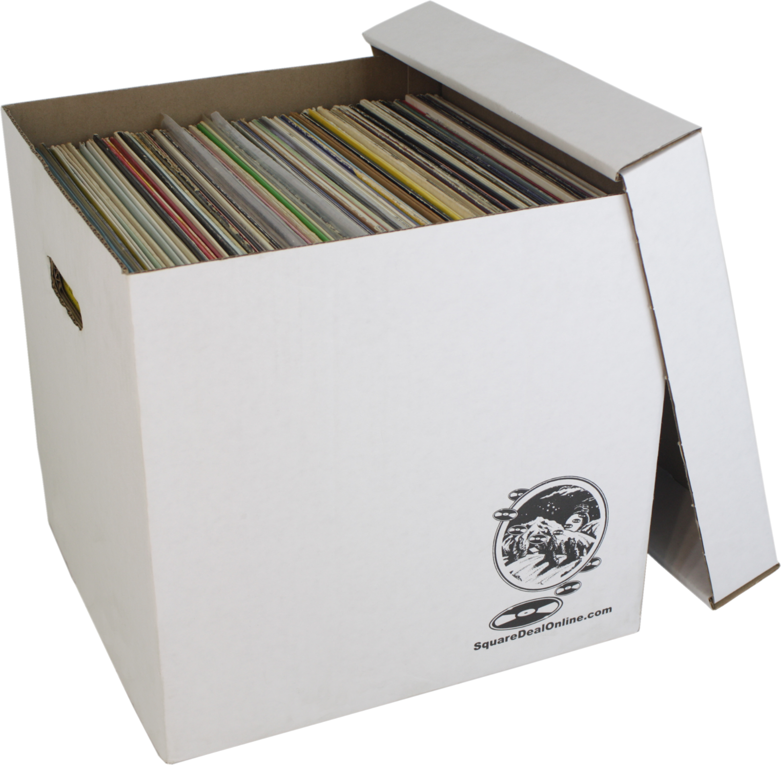 (10) 12" White Record Boxes with Lids - LP Vinyl Album 33rpm Cardboard Storage Square Deal Recordings & Supplies 12BC13 - фотография #5