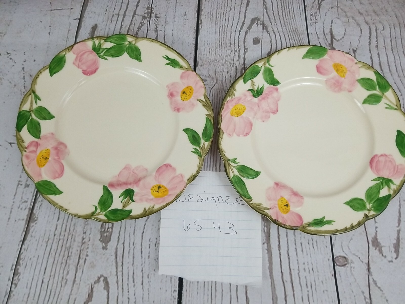 Franciscan Desert Rose Salad Plates Made in CA USA Vintage 1949-1953 5-RARE Franciscan Ceramics Franciscan Desert Rose - фотография #11