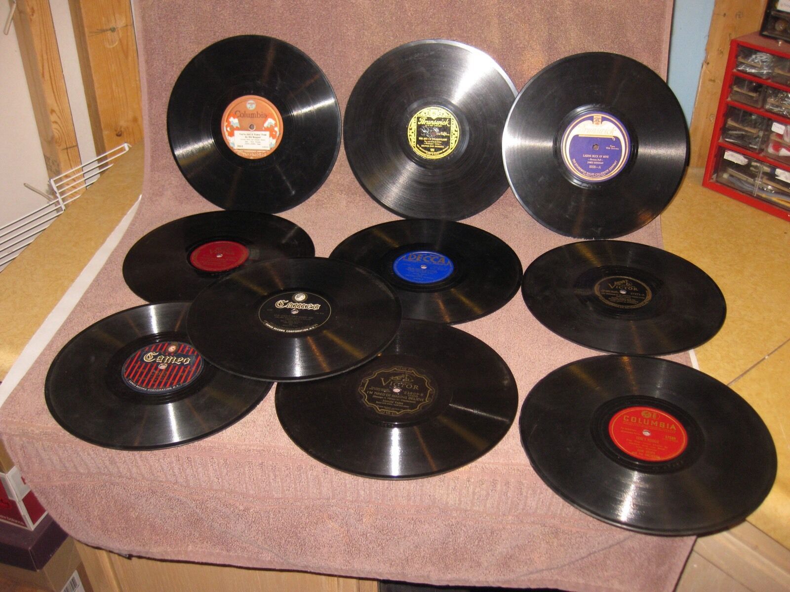 Mixed Lot of 10 Hillbilly / Country 78 RPM Records for Victrola Без бренда