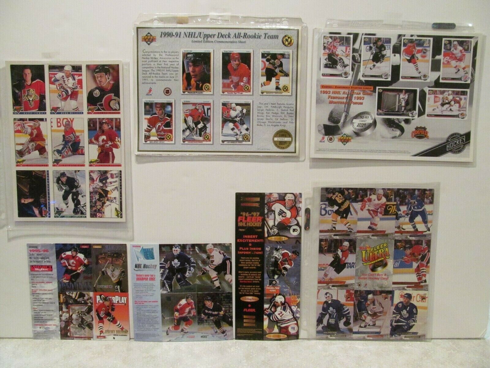 Huge Hockey Lot..Promo, Limited Edition, Uncut Sheets...Roenick/Hull/Bure...L@@K Assorted