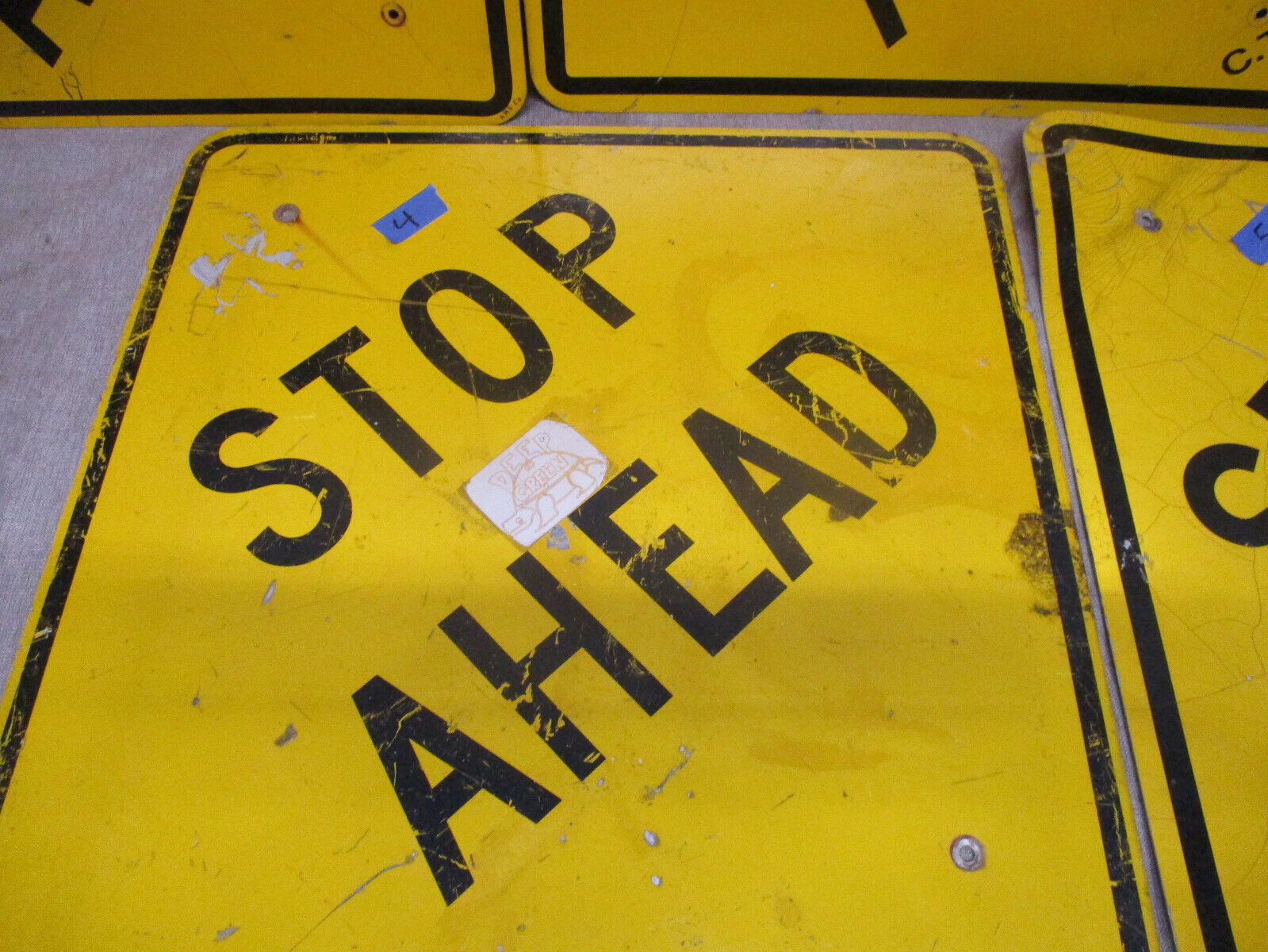 Authentic Retired  “Stop Ahead” Highway Sign 30”  Без бренда - фотография #6