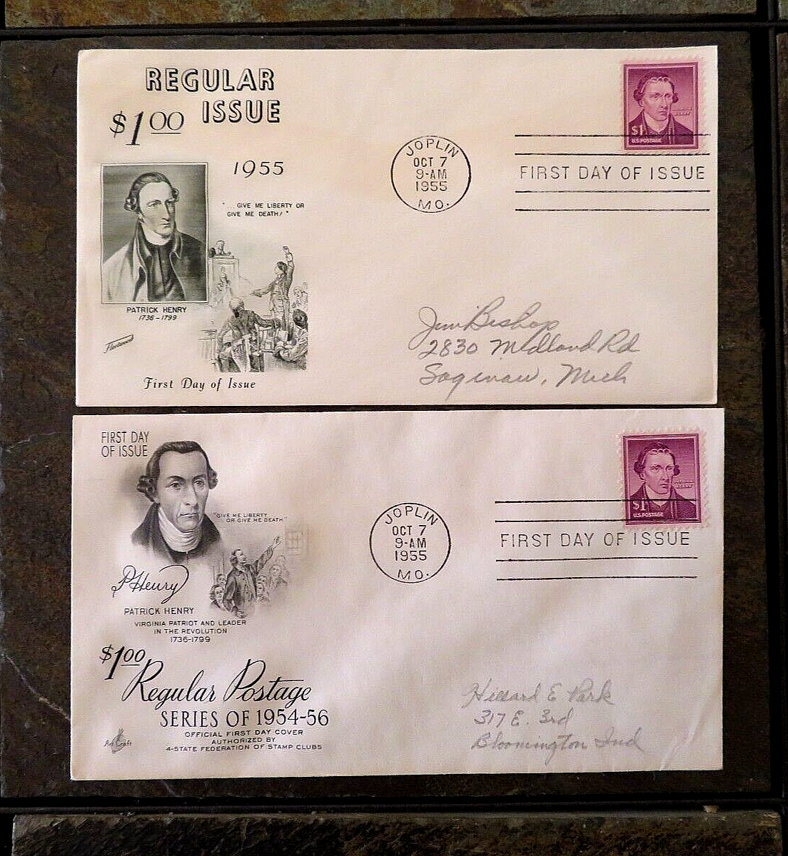Sc 1052  $1 PATRICK HENRY 1955 LIBERTY SERIES FDC ~ Fleetwood Art Craft Covers Без бренда