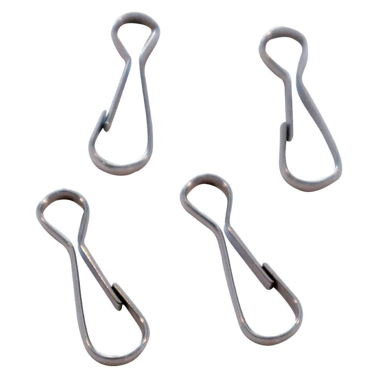10 Small Metal J Hook Spring Clips for DIY Lanyards & Keychains - 1 1/4 Inch Specialist ID 7743-1020