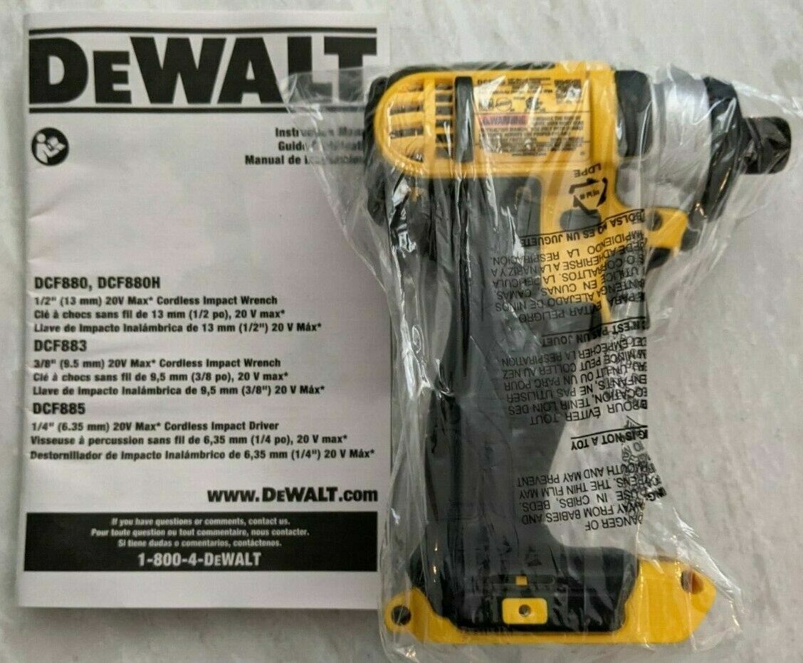 NEW!!! DEWALT DCF885B 20V 1/4 in. Impact Driver - Black/Yellow (Tool Only) DEWALT DCF885B - фотография #7