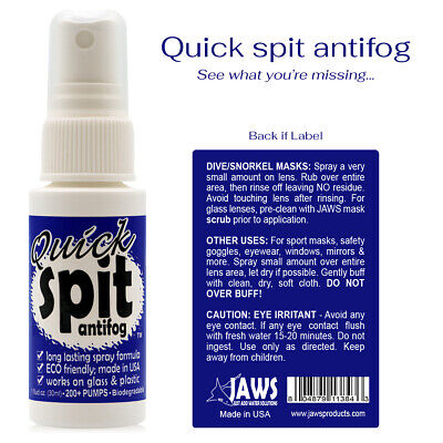 JAWS Quick Spit 1 oz. Anti-Fog Spray Formula 3-Pack Jaws JAWSQS-3PK - фотография #5