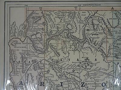Lot 2 Antique Maps Arizona Gaskell's Atlas of the World 1893 ca 1900 Color Без бренда - фотография #11