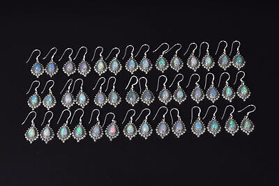 Wholesale 21pr Solid Sterling Silver Ethiopian Opal Hook Earring Lot! U298 Unbranded