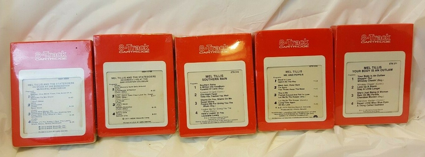 Mel Tillis Statesiders 5 NOS Sealed 8-track Tapes On Stage Live Southern Sam NEW Без бренда - фотография #5