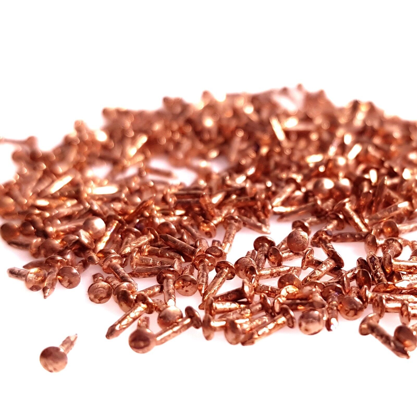 300pcs 5mm, 0.2", 7/32" Copper plated Escutcheon Pins, Pink color Nails, Brads Blackbird