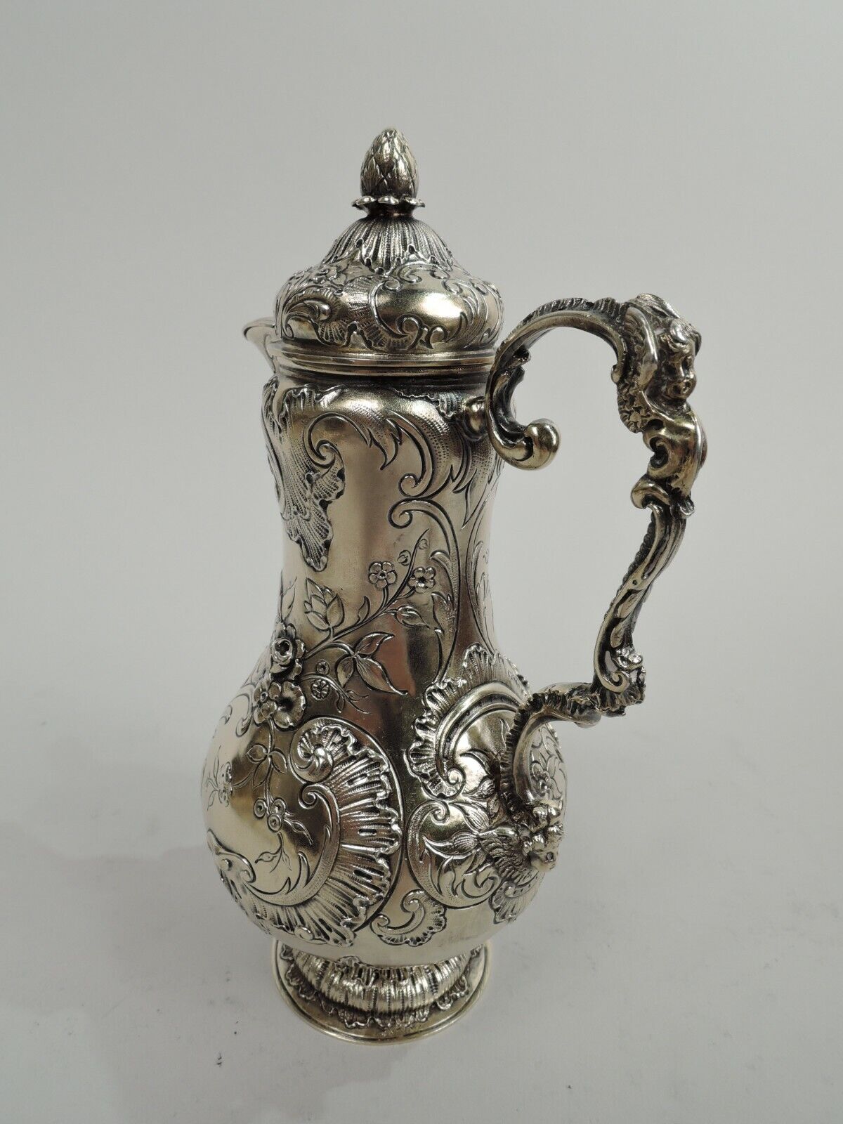 Antique Liqueur Set Biedermeier Cordial Decanter Cups Austrian Silver Gilt AUSTRIAN - фотография #3