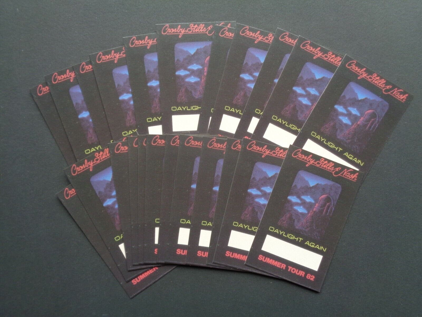 CROSBY STILLS NASH, "1982 tour" Original OTTO Backstage pass laminate cards Без бренда