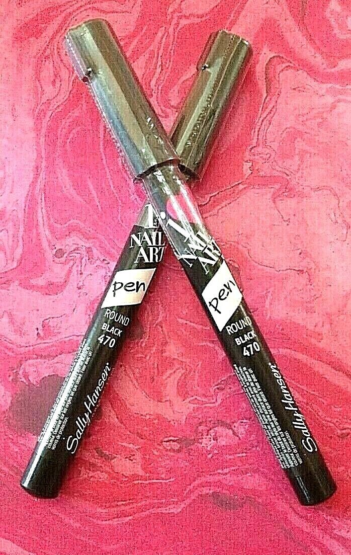 2x Sally Hansen Nail Pen Art Round Black 470 Sally Hansen NA