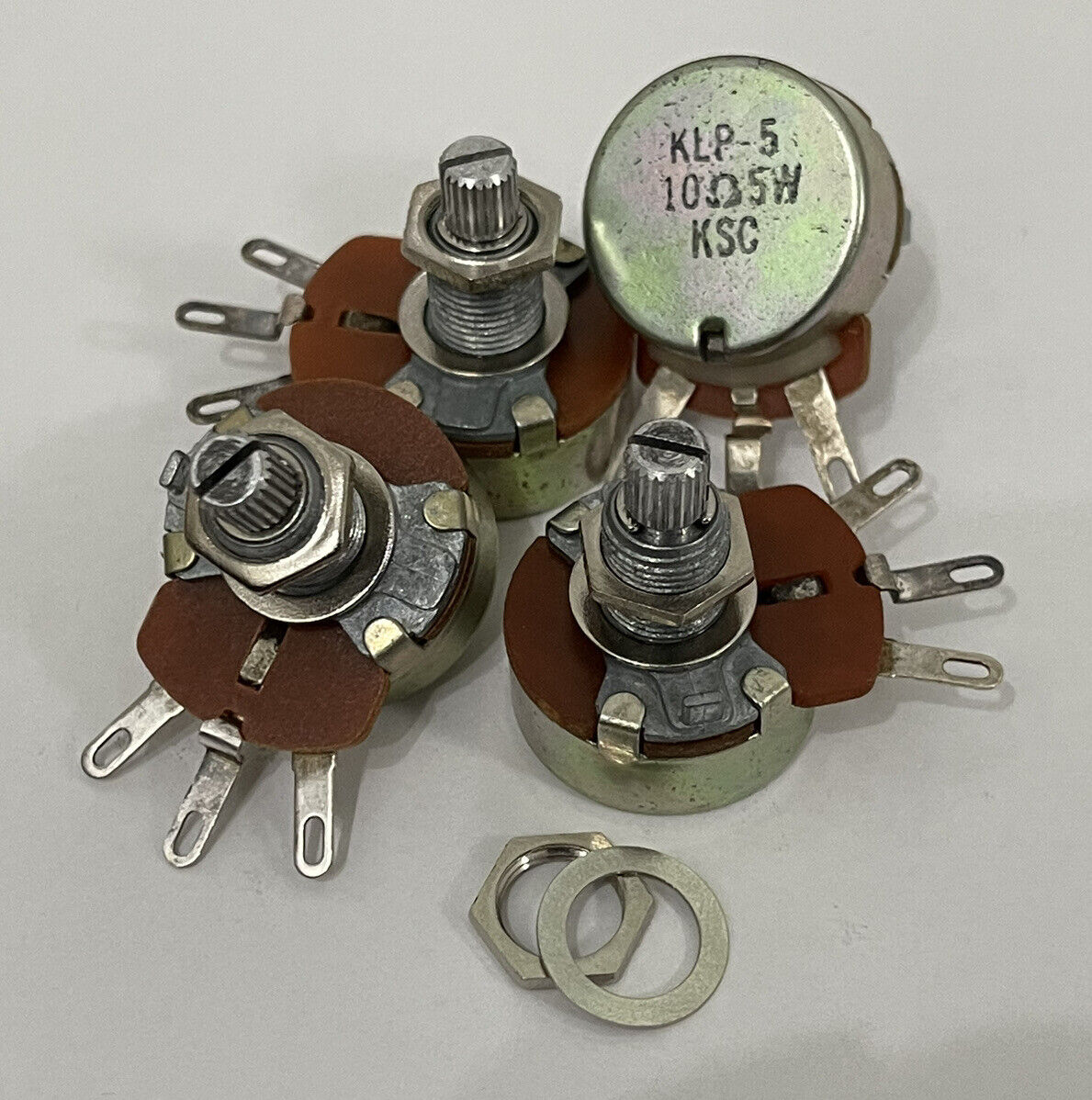 8 pcs. 10 ohm 5 watt NOS wire-wound linear potentiometers - NEED WORK KSC Industries - фотография #2