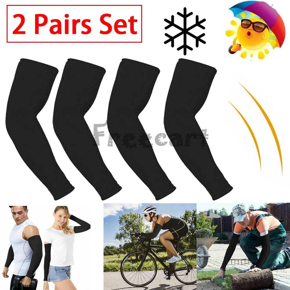 2 Pairs Cooling Arm Sleeves Outdoor Sport Basketball UV Sun Protection Arm Cover Unbranded Does not apply