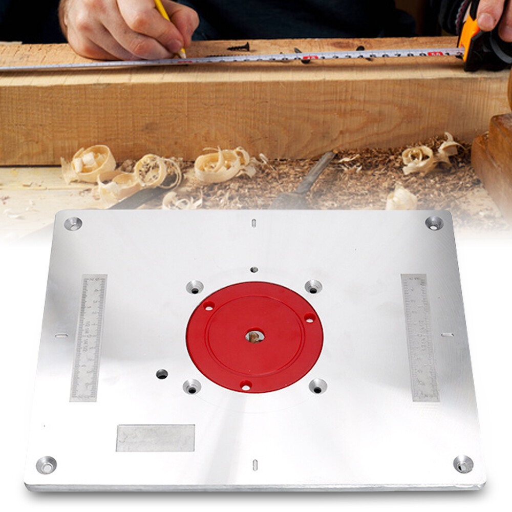 Aluminum Router Table Insert Plate w/Rings Screw For Woodworking Benches Trimmer Unbranded Does Not Apply