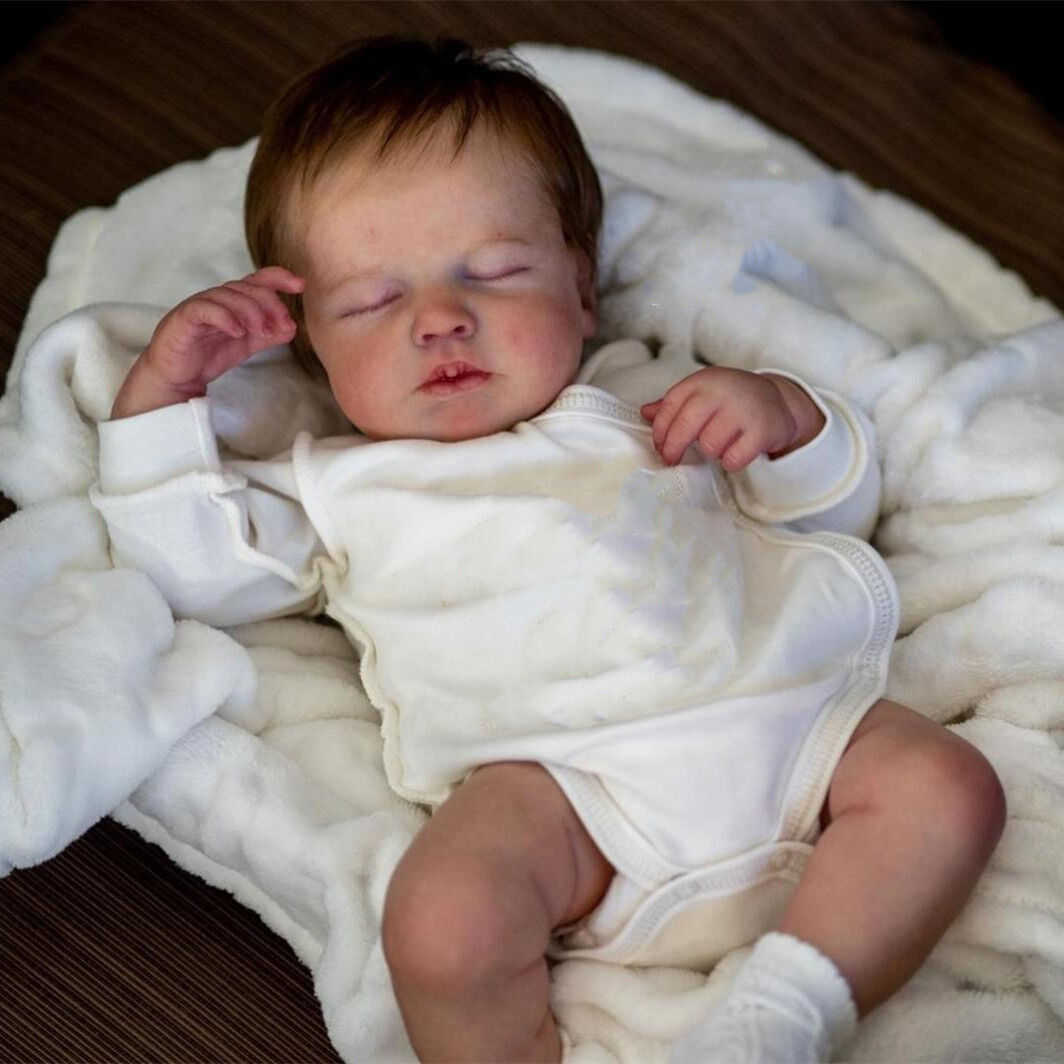 20Inch Reborn Baby Dolls Sleeping Preemie Lifelike Newborn Soft Vinyl with Veins Anano
