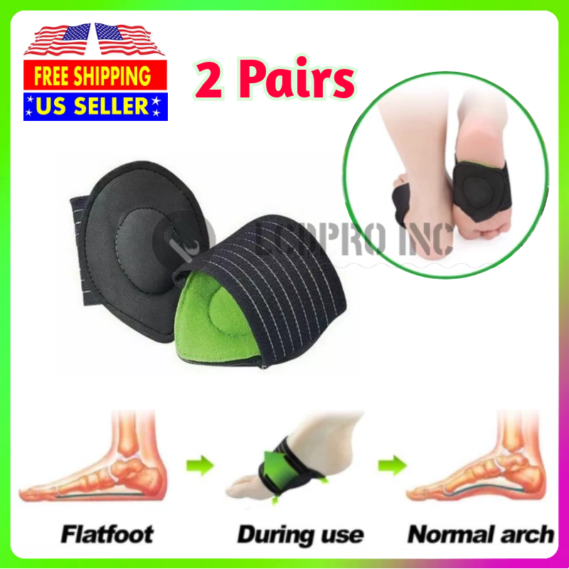 2 Pair Plantar Fasciitis Therapy Wrap brace Arch Support for Heel Foot Pain -US Unbranded Does Not Apply