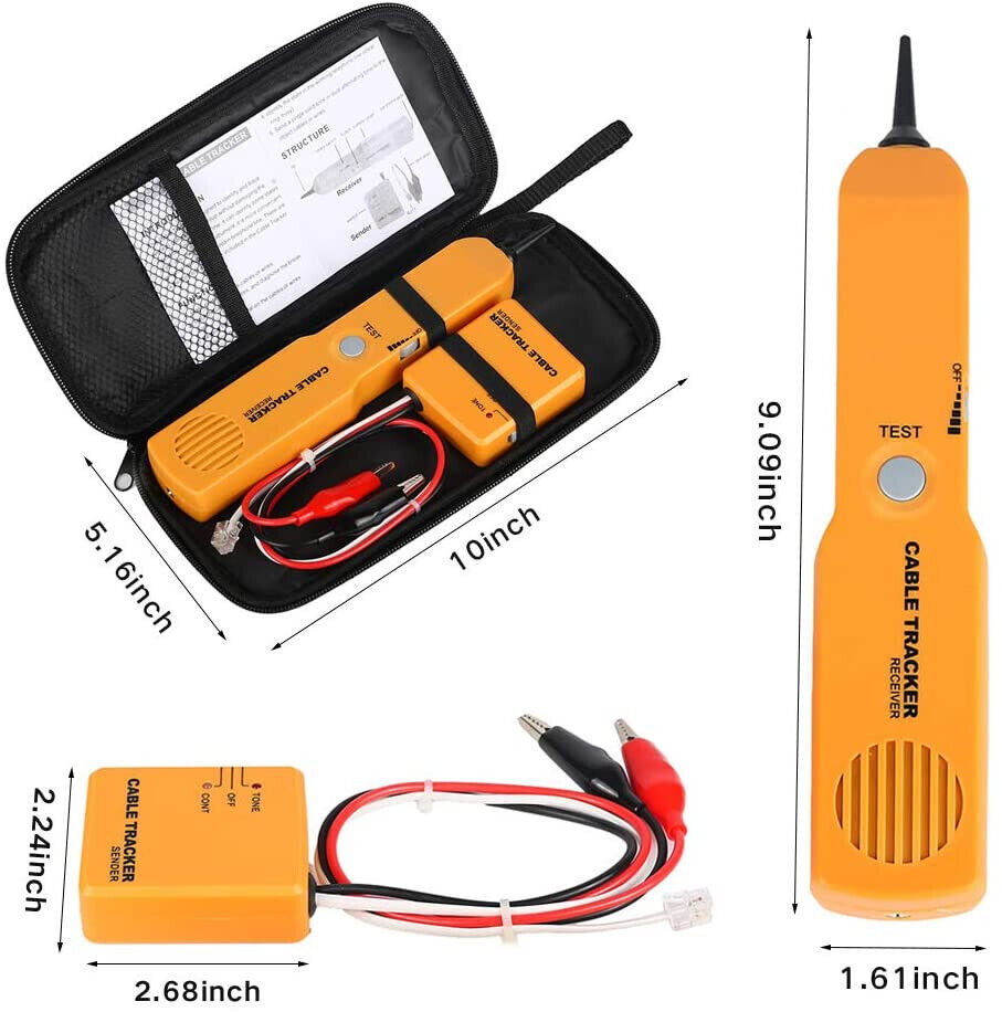 Network RJ11 Line Finder Cable Tracker Tester Toner Electric Wire Tracer Pouch Ombar Network RJ11 Tracker Tester - фотография #5