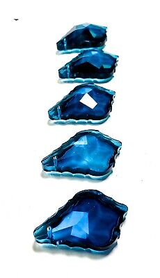 5 Zircon Blue French Cut 38mm Chandelier Crystals Jewelry Supplies Без бренда