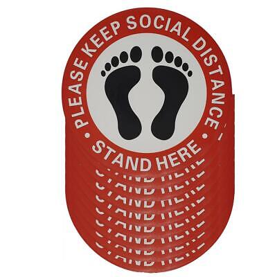10 Pack 7" Social Distancing Floor Decals Stickers, PLEASE KEEP SOCIAL DISTANCE MakerUSA - фотография #3