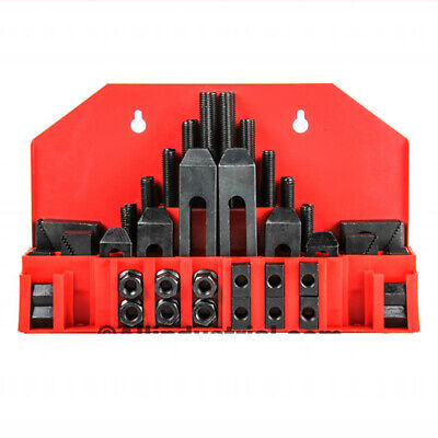 58 Pc Pro-Series 5/8" T-Slot Clamping Kit Bridgeport Mill Set Up Set 1/2-13 All Industrial 77015M