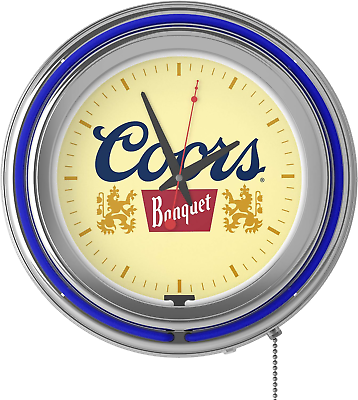 Coors Banquet 14-inch Neon Wall Clock Trademark Fine Art Not Applicable - фотография #2