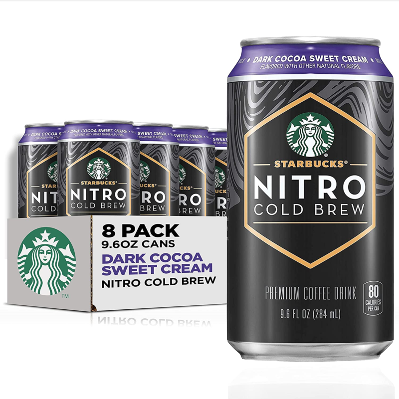 Starbucks RTD Coffee, Nitro Cold Brew, Dark Cocoa Sweet Cream, 9.6Oz Cans (8 Pac Does not apply - фотография #2