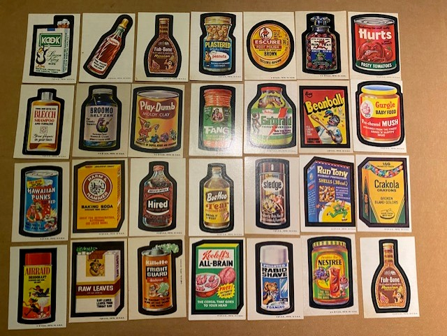 Vintage 1970’s Lot (of 98) of Wacky Pack Packages Sticker Cards/Checklists Без бренда