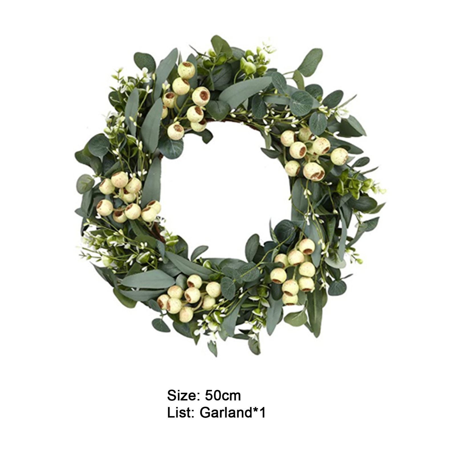 Wreath Realistic Decorative All Match Fine Texture Wreath Portable Unbranded - фотография #5