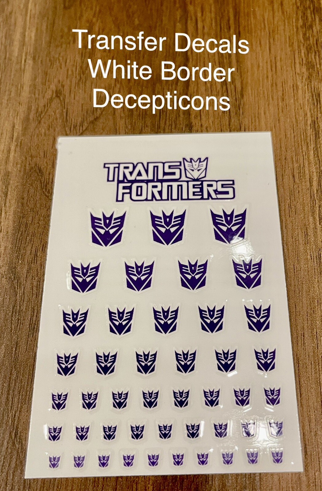 Transformers Decals Stickers - White Border Decepticon Only - Premium Quality Без бренда